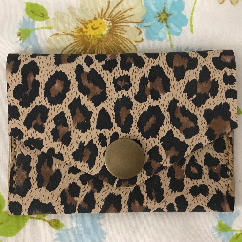 Handmade Leopard Print Handcrafted Wallet Cardholder